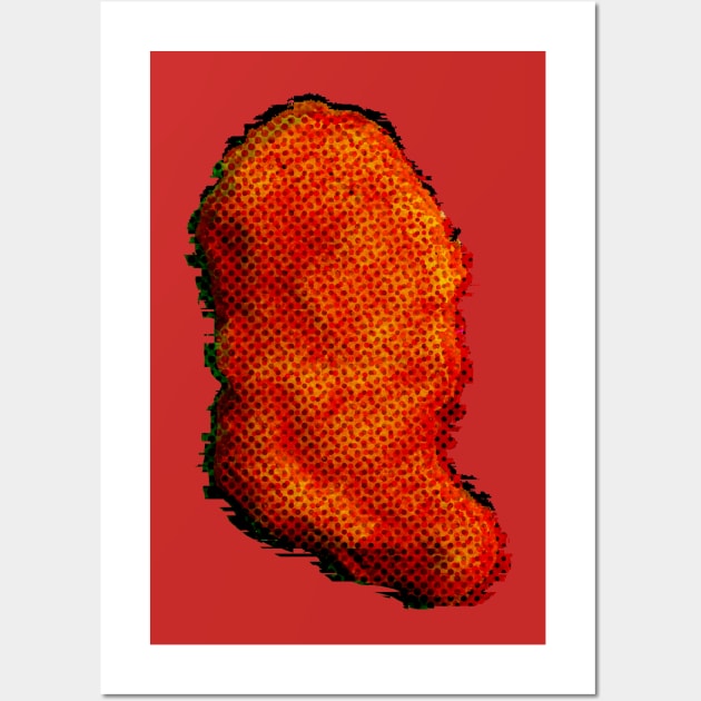 Chicken Nugget Boot Snack Glitch Wall Art by SABREart